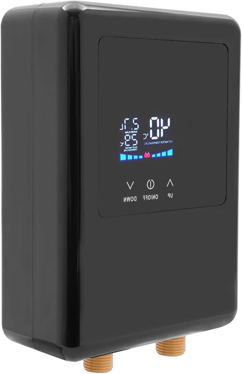 Elektrische Doorstroomboiler - Directe Verwarming - Direct Warm Water - Thermostaatfunctie met Afstandsbediening - 45 kW - Zwart