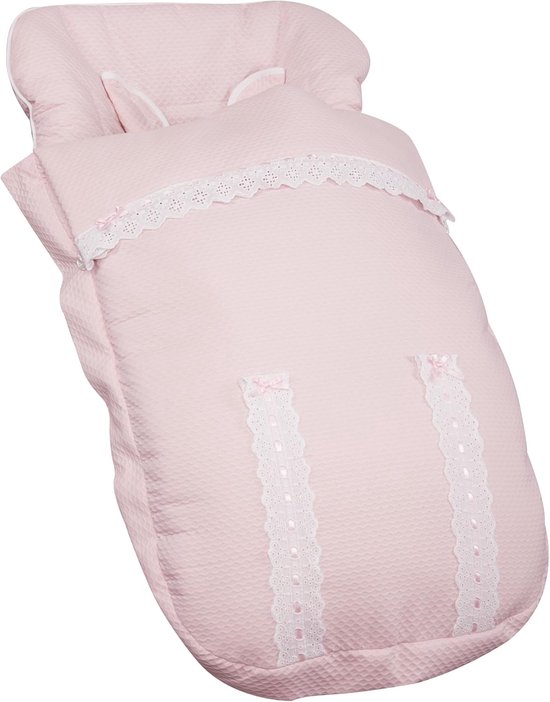 Voetenzak Kinderwagen - Babyzak Wieg - Baby Warm Houden - Universeel Toepasbaar - 90 x 55 cm - Roze — afbeelding 2