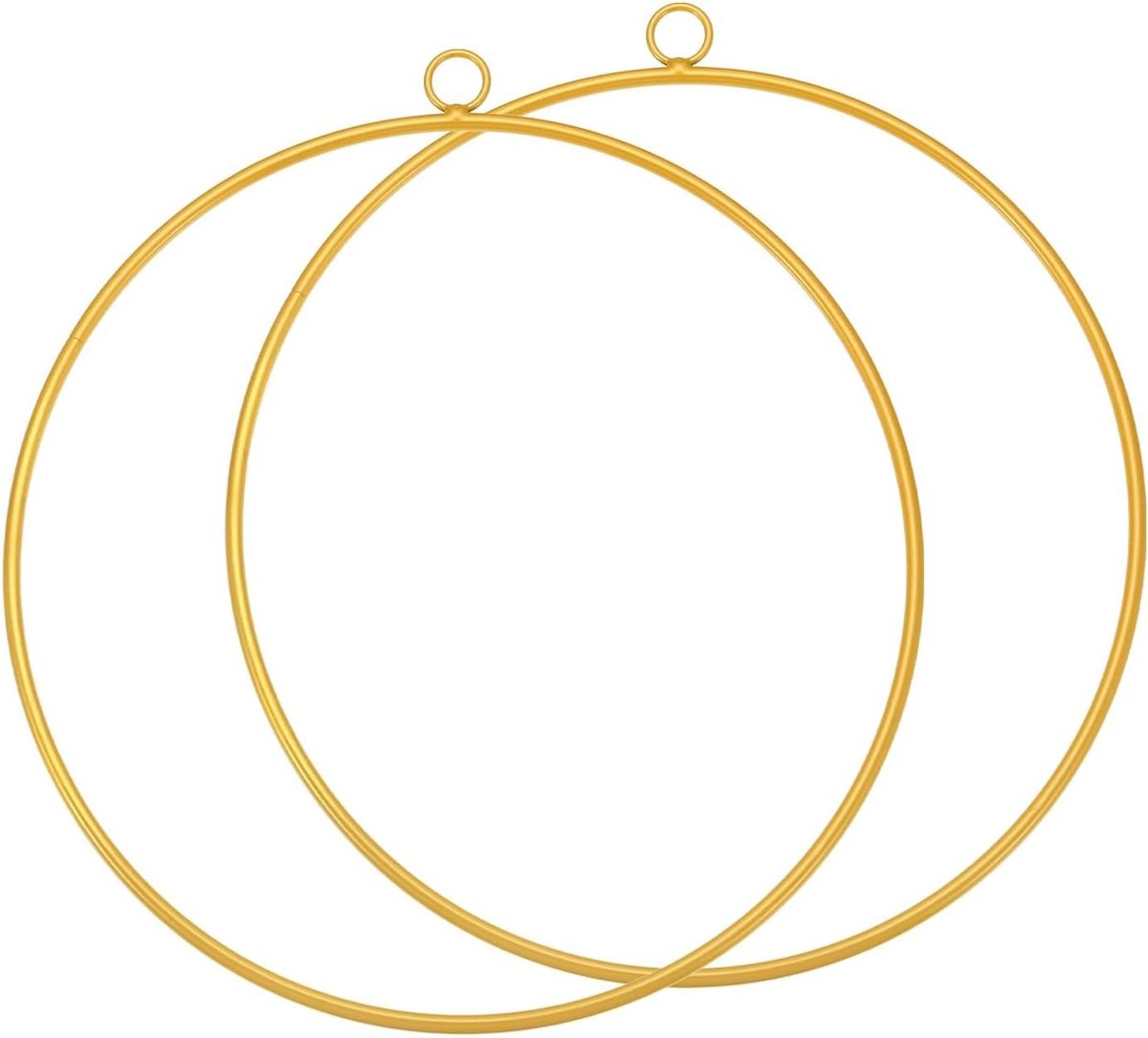 Metal Bloemen Hoep - Dromenvanger Ring - Krans Maken - Stevig Gelast - 20 cm - Goudkleurig