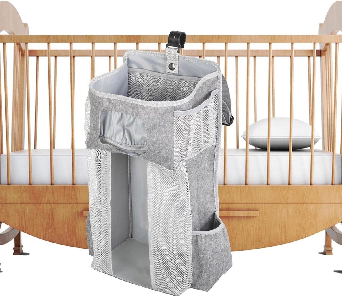 Luier Organizer - Baby Organizer - Babykamer Organiseren - Ruime Opbergruimte - 44.6 x 23 x 16 cm - Grijs