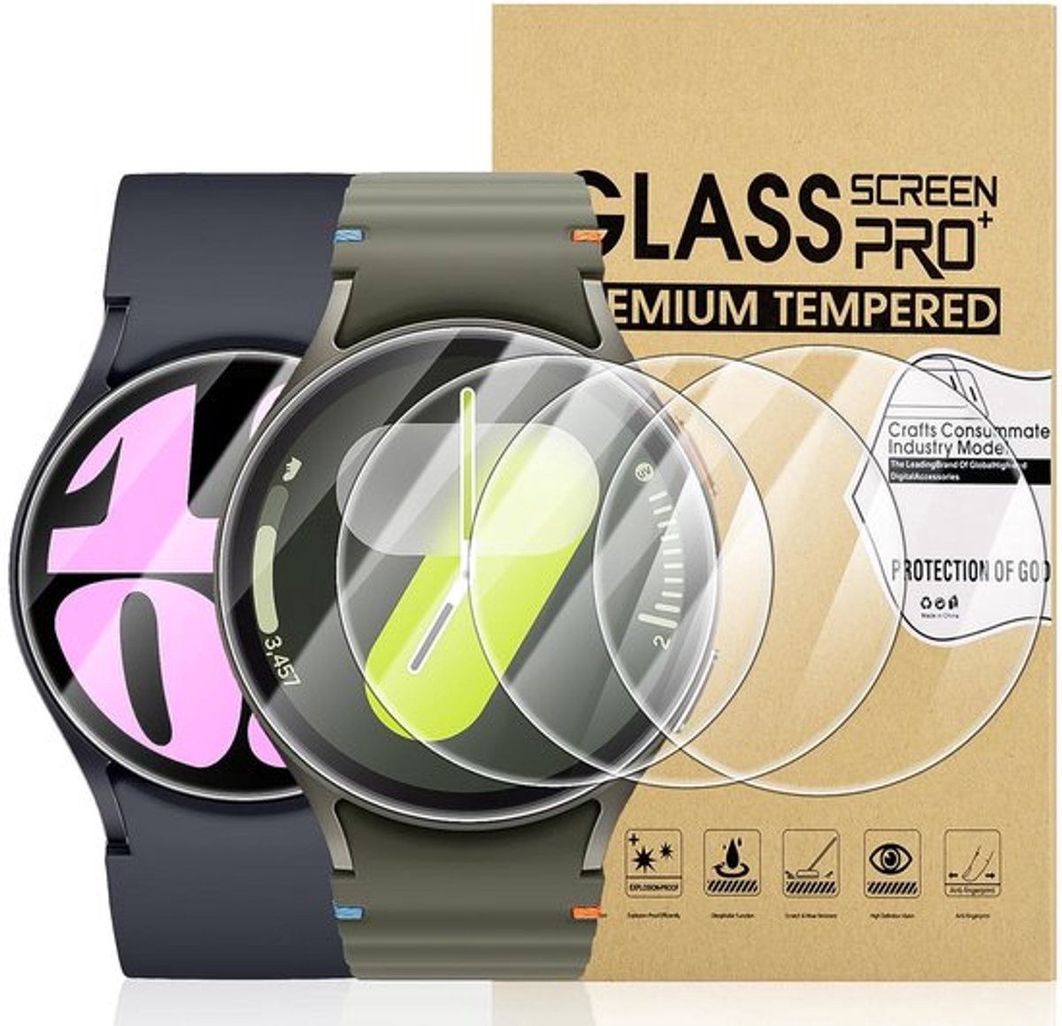 Golden crown - Screen Protector - Gehard Glas - HD Krasbestendig