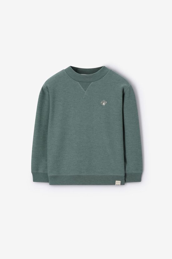 Donkergroene Sweater Met Embroidery