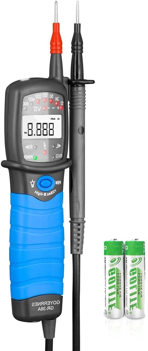 Spanningstester Pen - Elektrische Tester - Elektra Controleren - LCD Met Verlichting - AC/DC 690V - Zwart