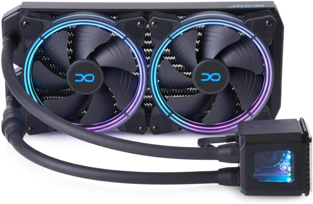 Waterkoeler - CPU Koeler - Computer Koeling - Uitbreidbaar Systeem - 280mm Radiator - Zwart