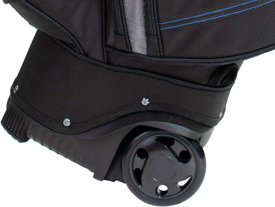 Golftas met wielen - Reistas sport - Golfsport accessoires - 14-vaks organizer top - 337 kg - Zwart/Zilver — afbeelding 5