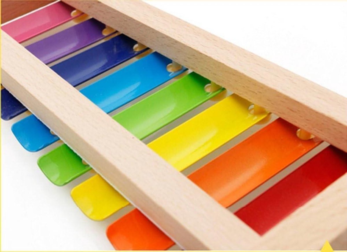 Baby Muziekinstrument - Educatief Speelgoed - Ontwikkeling Stimuleren - 8 Melodieuze Tonen - 25x13x4 cm - Multicolor