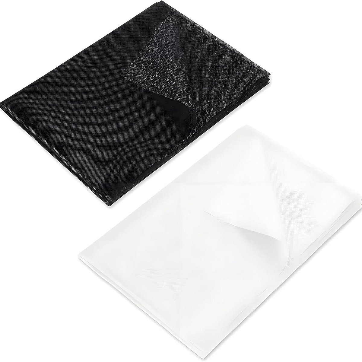Stof Versteviger - Vlieseline - Kleding Versterken - Dubbelzijdig Plakbaar - 1m x 2m - Zwart Wit