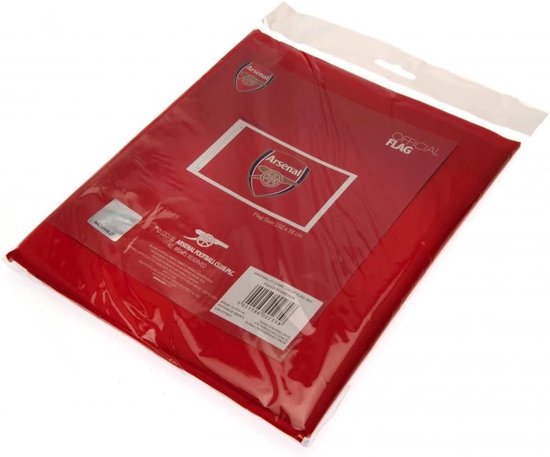 Arsenal FC officiële vlag in plastic verpakking, 152 x 91 cm.