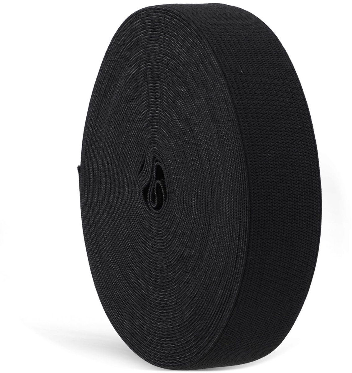 Elastieke Band 2,5 cm Breed Rekbare Naaielastieke Band Hoge Elasticiteit Gebreide Elastische Band voor DIY Kunst & Knutselproject (3 meter, Zwart)