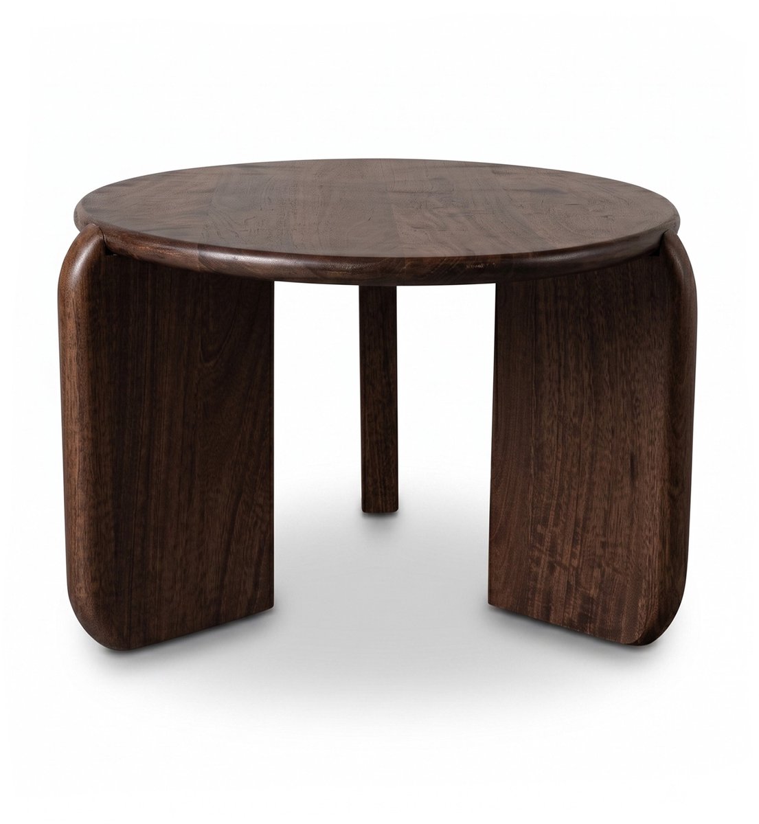Salontafel Conna Rond Mangohout Walnootbruin Modern Design