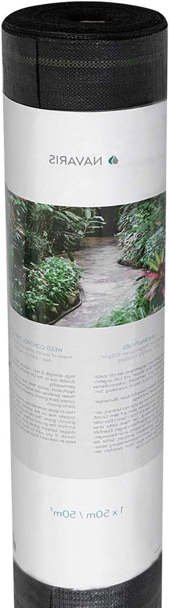 Onkruiddoek Tuin - Worteldoek Bodembedekking - Onkruid Vrij Houden - Waterdoorlatend Scheurvast - 50 m² - Zwart
