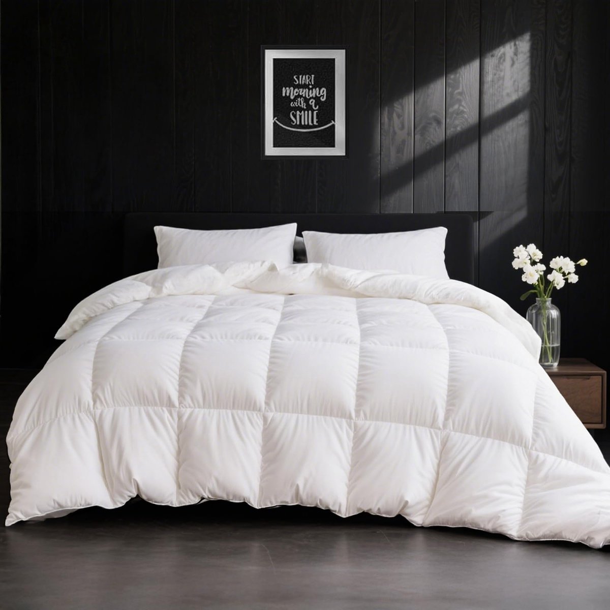 Dekbed 135x200 cm Ganzjaar Dekbed 135x200 cm Hoge Pluizigheid Ganzendons en Veren, 100% Egyptisch Katoen, Allergievriendelijk Natuurlijk Dekbed RDS Gecertificeerd voor Dierenwo