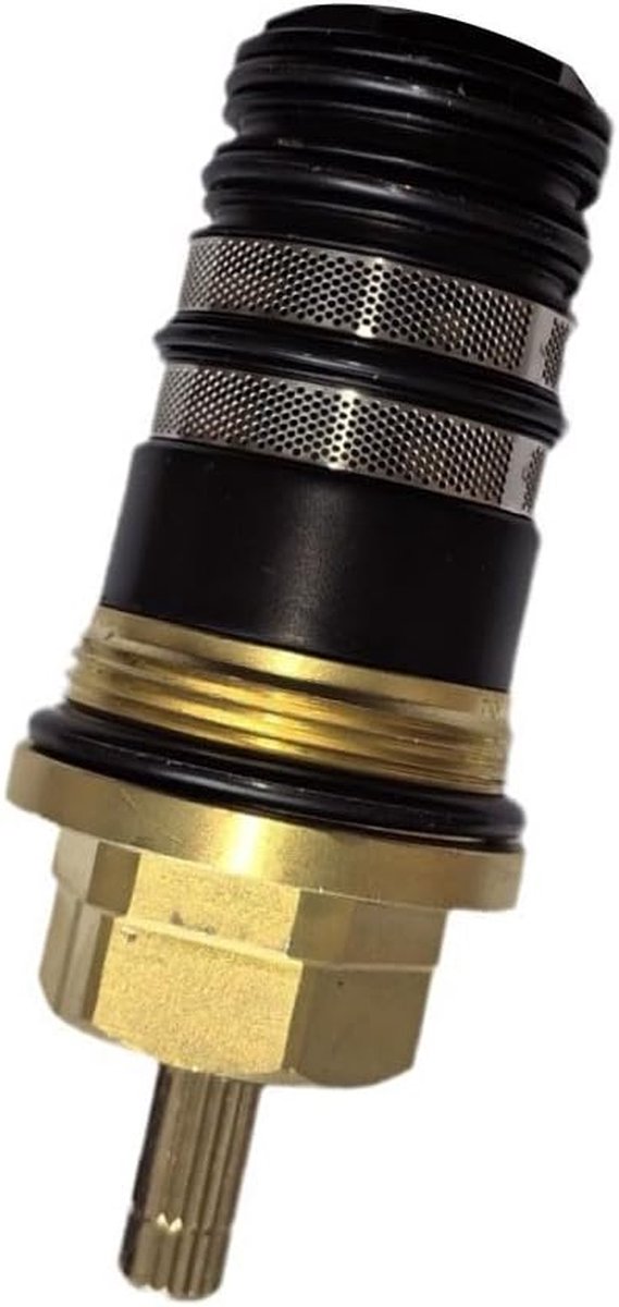 Thermostatische Cartridge - Douchekraan Onderdeel - Douche Temperatuur - Messing Constructie - 3/4 Inch - Zwart