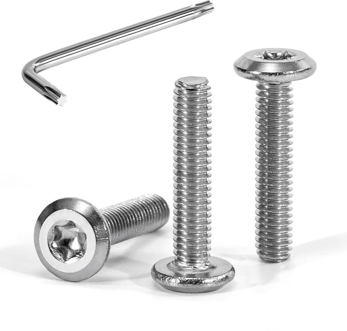 Platte kopschroeven - Torx meubelschroeven - Meubels monteren - Roestvrij staal A2 - M4 x 20 mm - Zilver