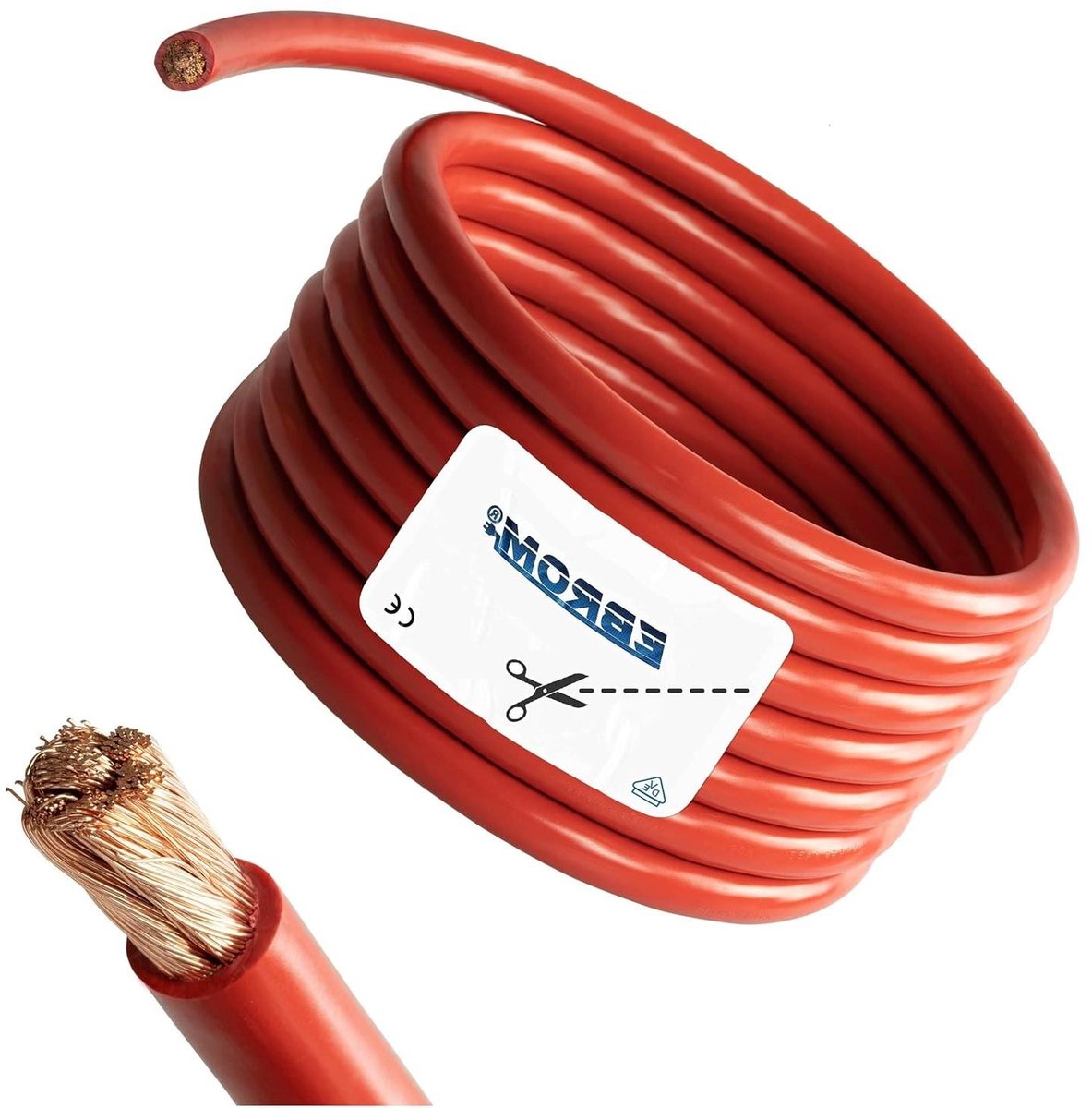 Accukabel H07V-K - Stroomkabel Koper - Voertuig Elektronica - 100% OFC Koper - Per Meter - Rood