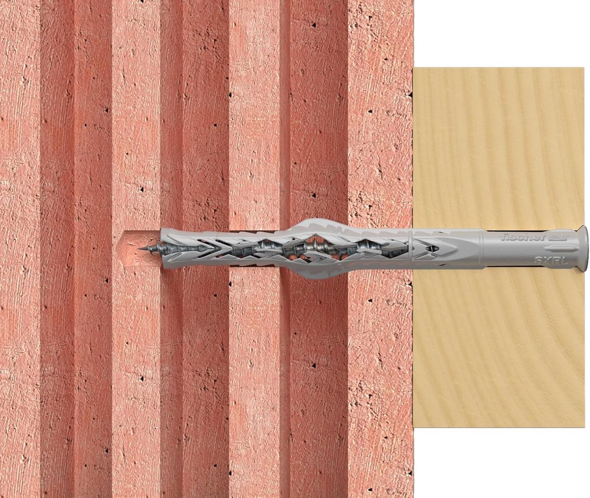 Lange schachtpluggen - Universele pluggen Bevestigingspluggen - Bevestigen in muren - Drie verankeringsdieptes - 8 x 120 mm - Grijs