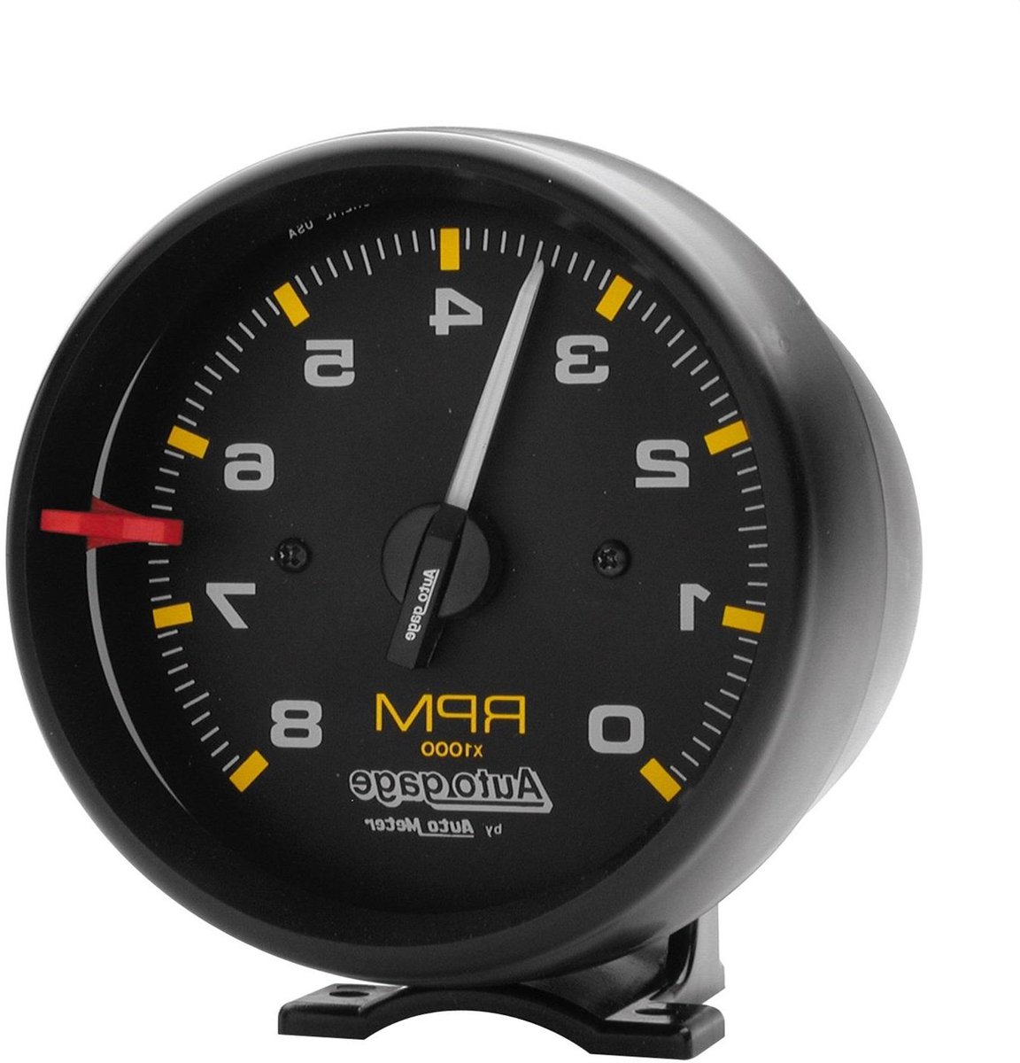 Snelheidsmeter - Autogage Meter - Auto Rijden - Traditionele Gloeilampverlichting - 12 Volt - Zwart