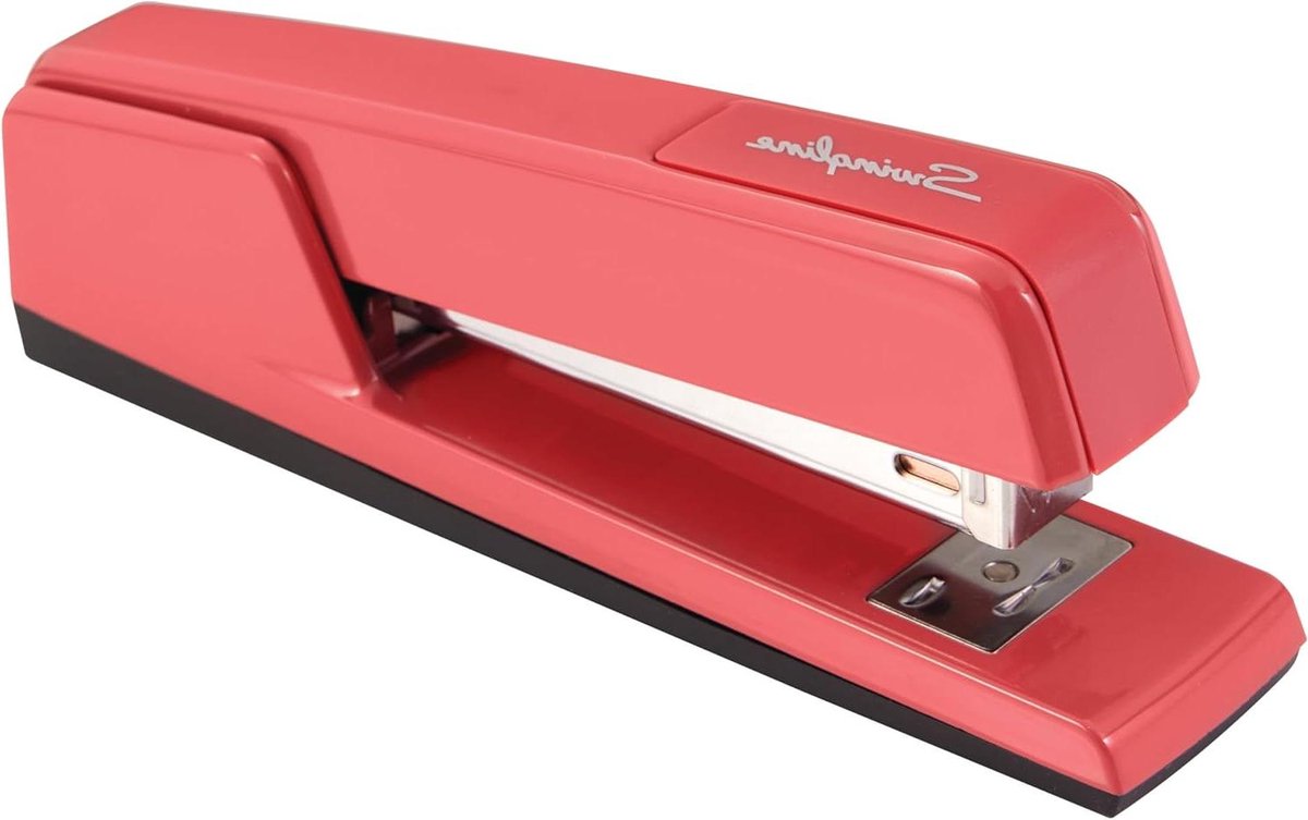 Nietmachine Metaal - Bureaunietmachine Klassiek - Papier Snel Verwerken - Blokkadevrije Binnenrail - 30 Vel Capaciteit - Rood