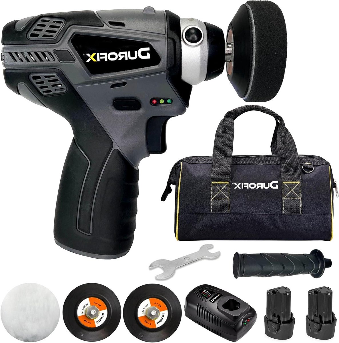 Draadloze Polijstmachine - Auto Polijstmachine - Auto Reinigen - Variabele Snelheid - 3 Inch Pad - Grijs