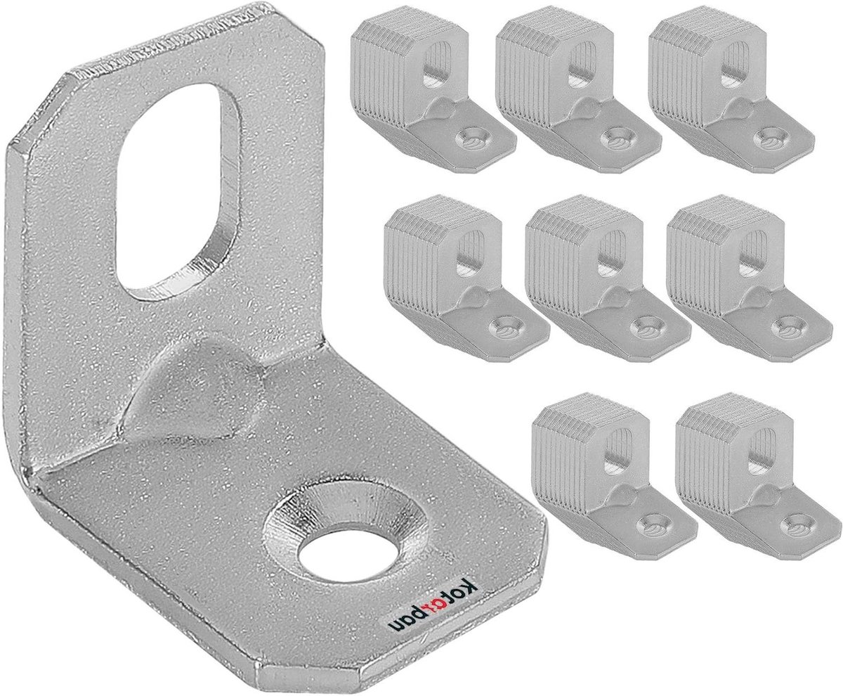 Verstelbare Hoekverbinder - Montagehoek Sierlijstverbinder - Meubels Verstevigen - Verzinkt Staal - 20 x 20 x 16 mm - Zilver