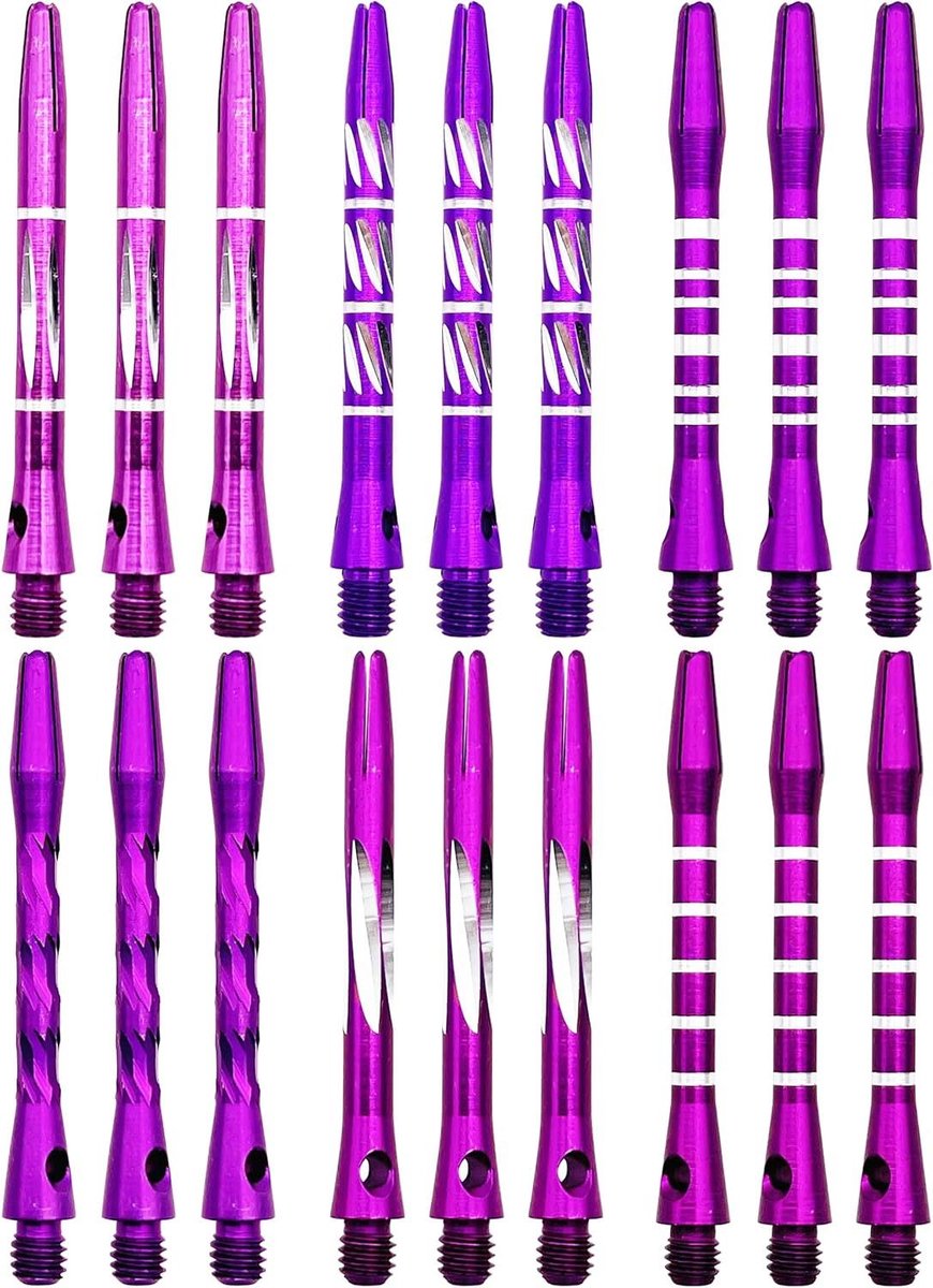 Dart Schachten - Dart Stelen Aluminium - Darts Aanpassen - Kruisgroef Ontwerp - 50 mm - Paars
