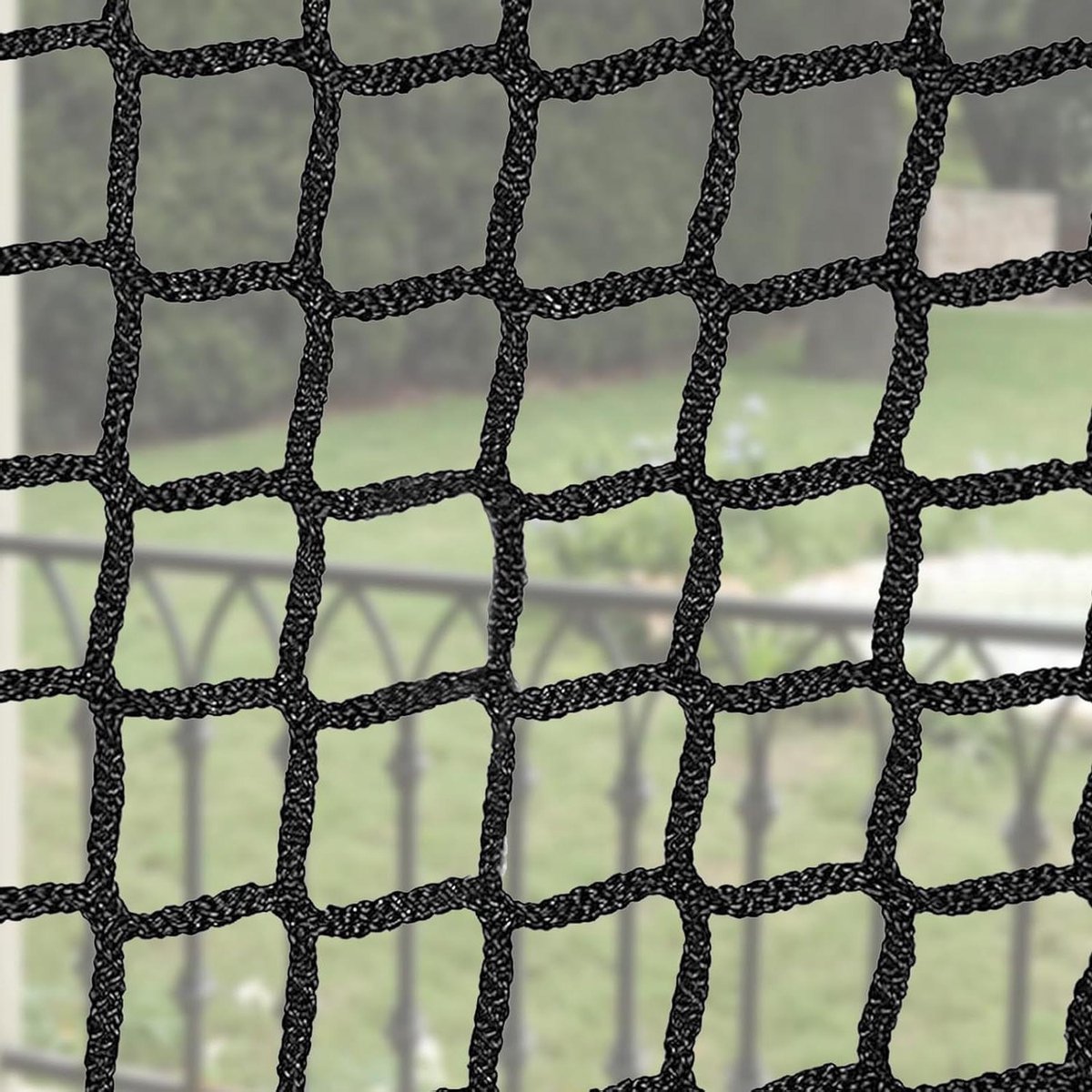 Veiligheidsnet Kinderen - Balkonnet Kattennet - Valbeveiliging - Hoge Treksterkte - 1 x 2 meter - Zwart