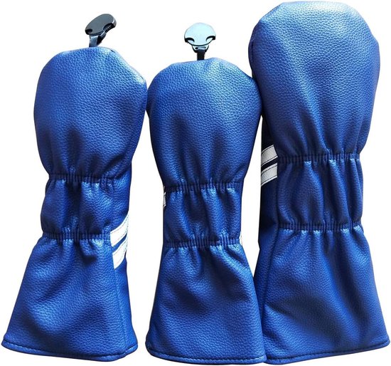 Golf Club Headcovers - Beschermers Hout Clubs - Club Bescherming - Zachte Voering - 3 Stuks - Donkerblauw van GOLF — afbeelding 4