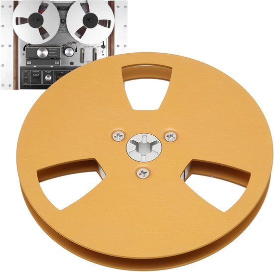 Lege Spoel - Opnamespoel Bandrecorder - Muziek Opnemen - Hoge Sterkte Aluminium - 5 Inch Diameter - Goud — afbeelding 2