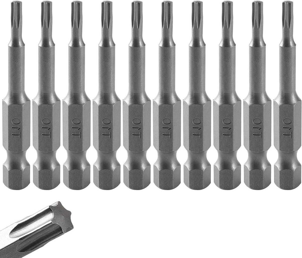 Torx Bitset - Schroevendraaier Bits - Reparatie Klussen - Magnetische Punt - 50 mm - Onbehandeld
