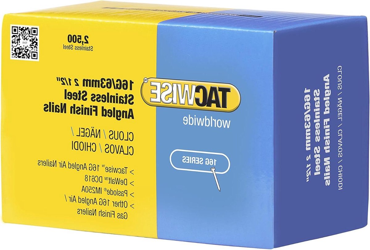 Afwerknagels Roestvrij Staal - Nagels Houtbewerking - Houtconstructies Maken - Sterke Grip Houtsplijting - 63 mm 2500 Stuks - Zilverkleurig