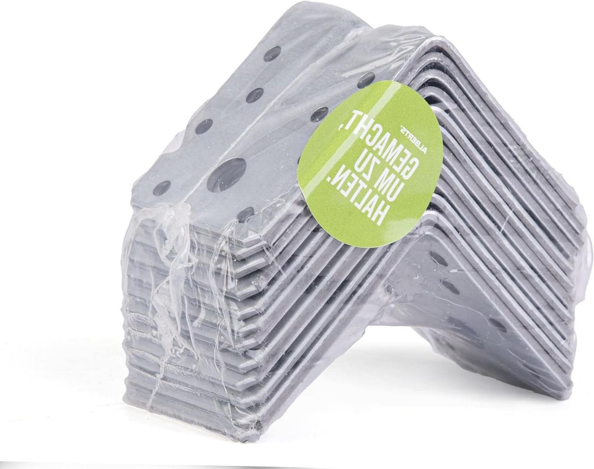 Hoekanker Extra Sterk - Hoekverbinder Bevestiger - Houtverbindingen Maken - Met Rib - 70 x 70 x 55 mm - Verzinkt