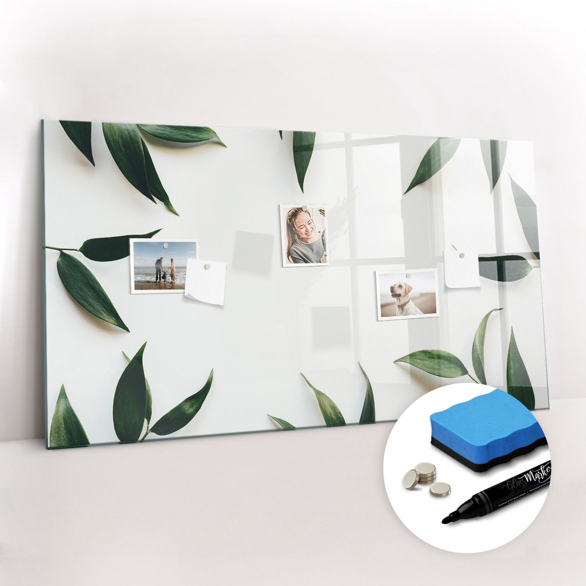 Tulup Whitebord - Bladframe - 120 x 60 cm - Veelkleurig Magneetbord Muur - Gratis 5 Sterke Magneten + Whiteboard Marker & Wisser - Decoratief Magnetisch Bord - Magnetisch Bord Kind - Ideeënbord Thuiswerkplek