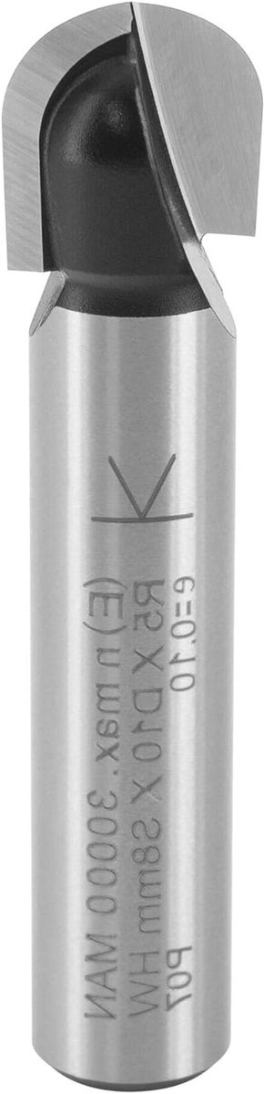 Holle Frees - Profiel frees Ronde groef frees - Meubels Verfraaien - Doorlopende hardmetalen snijkant - 8 mm schacht - Metaal