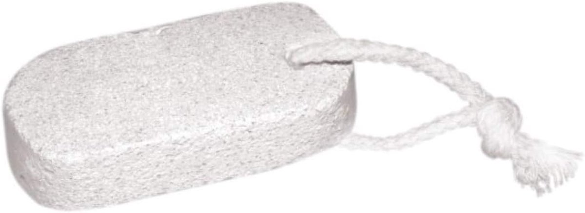 Puimsteen - Voetvijl - Huid Reinigen - Ergonomische Vorm - Klein - Wit