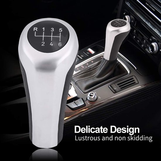 Schakelpookknop 6 versnellingen - Versnellingspookhoes Pookknop - Auto Interieur Upgrade - Ergonomisch Design - 10 cm - Zwart — afbeelding 2