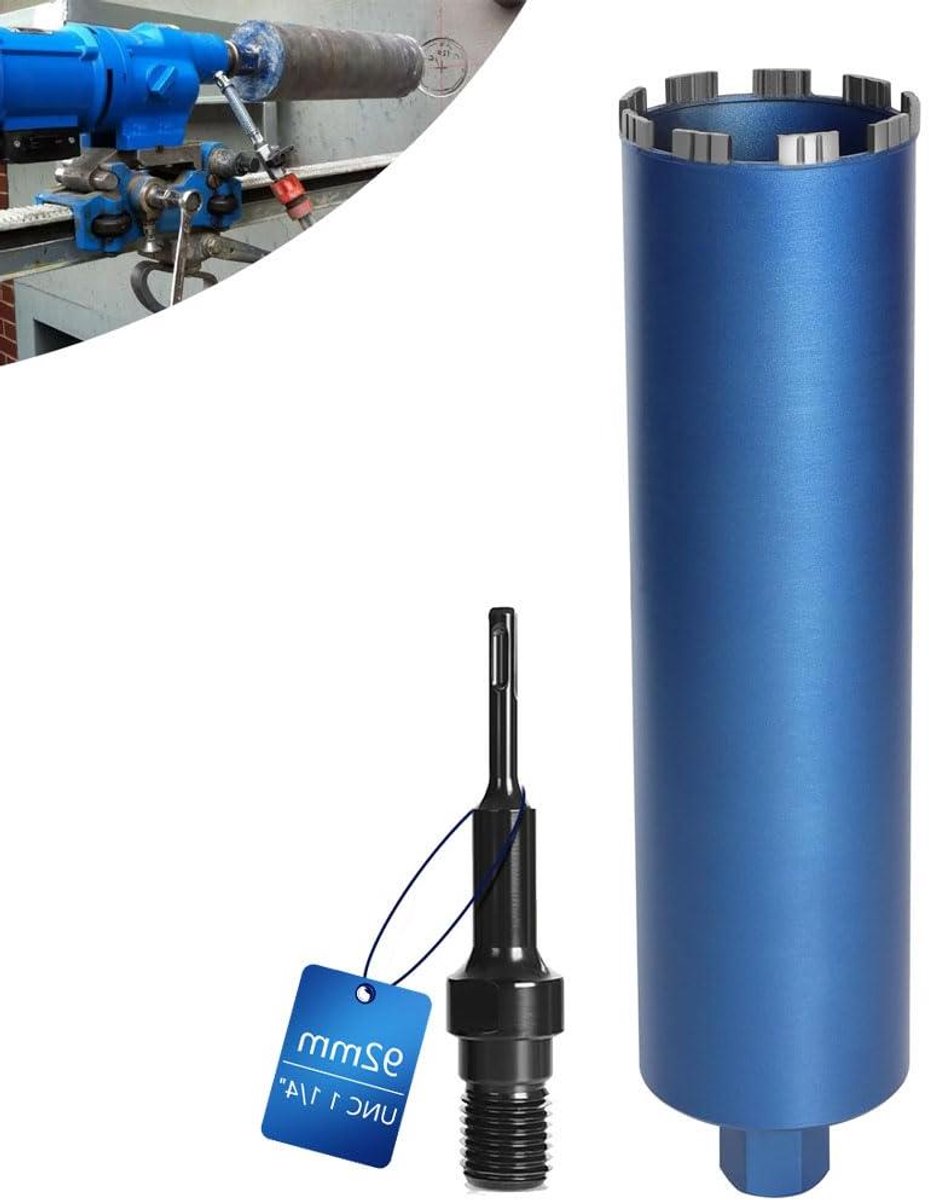 Diamantboorkroon - Kernboor Boor - Boren in Steen - Lasergelast Segment - Ø 92 mm L 460 mm - Zilver