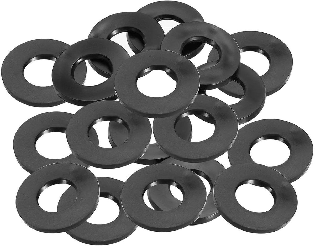 Rubberen sluitringen - Afsluitringen Afdichtringen - Lekkages Voorkomen - Hoge Temperatuurbestendigheid - 8 mm ID 18 mm OD - Zwart
