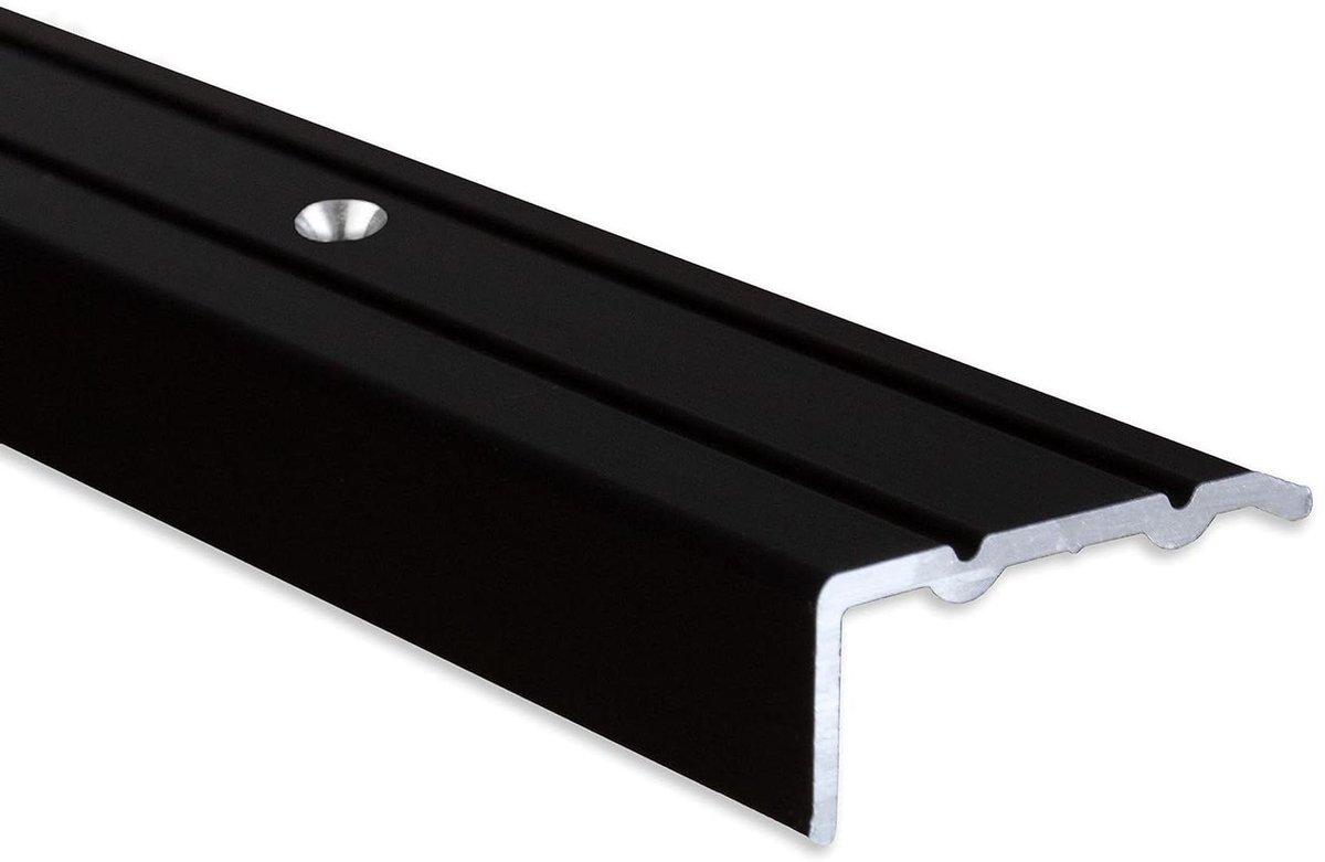 Trapneus Profiel - Trapprofiel Aluminium - Trap Randen Beschermen - Geboord Aluminium - 1000 mm - Brons Donker