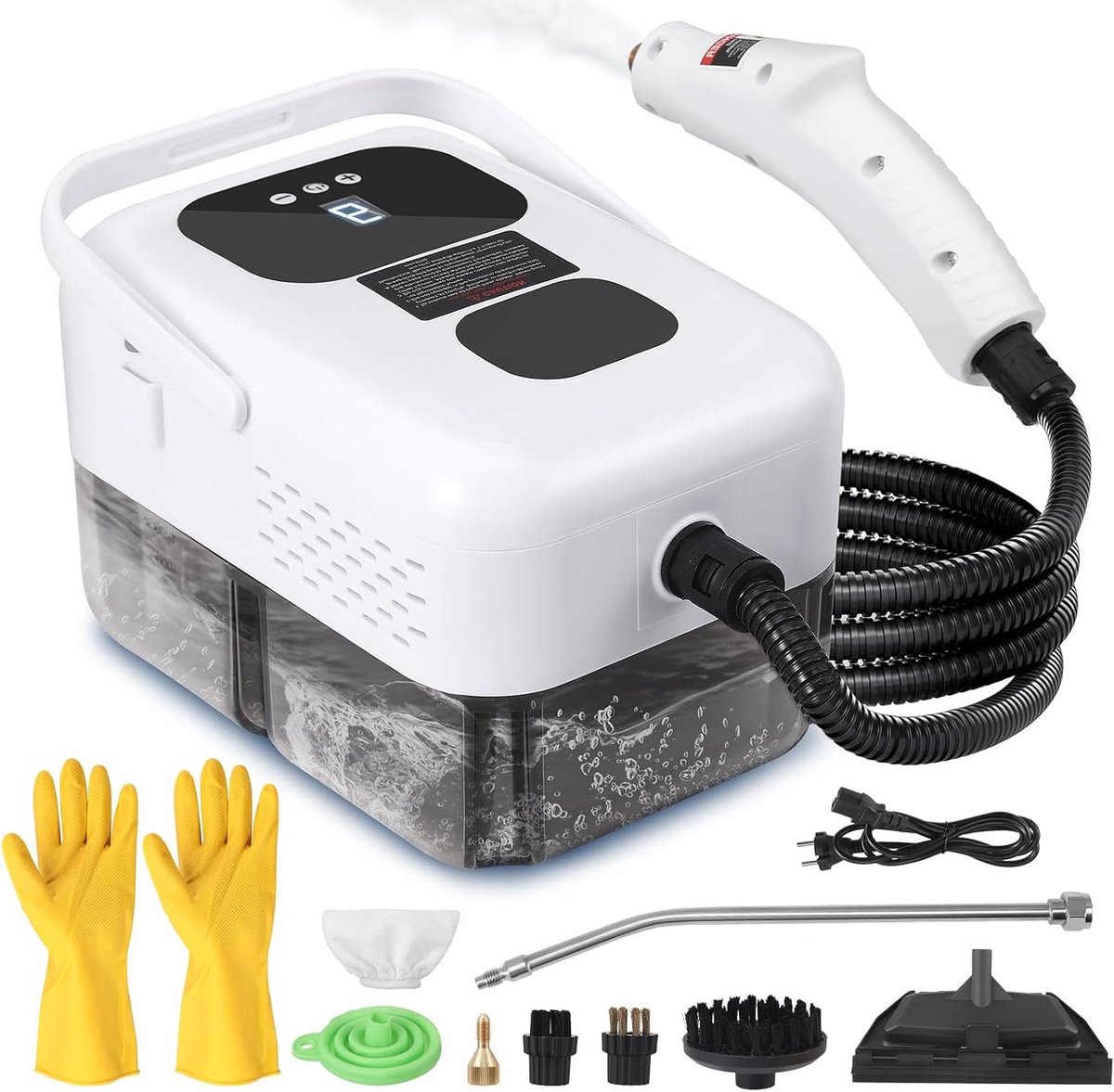 Draagbare Stoomreiniger - Stoomreiniger Keuken Badkamer - Hygiënisch Reinigen - 2500W Snelle Opwarming - 1200 ml - Wit