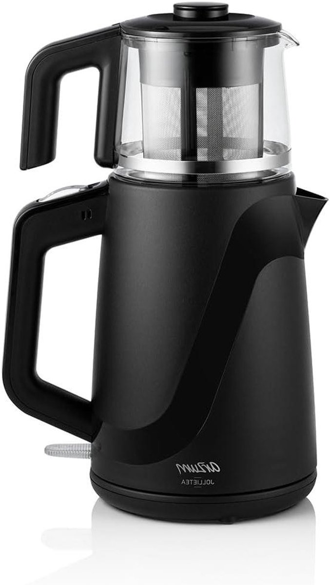 Theemaker met Theepot - Theekoker Waterkoker - Thee Zetten - Warmhoudfunctie - 2 Liter - Zwart