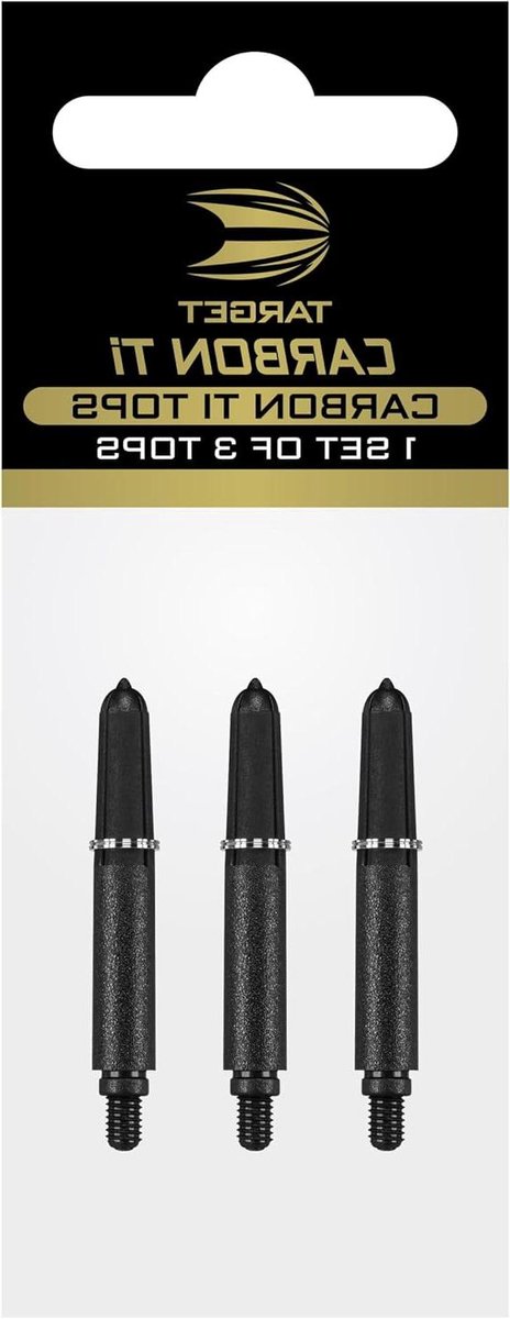 Dart shafts - Shaft set - Darts spelen - Vervanging Carbon Ti - 3 stuks - Zwart