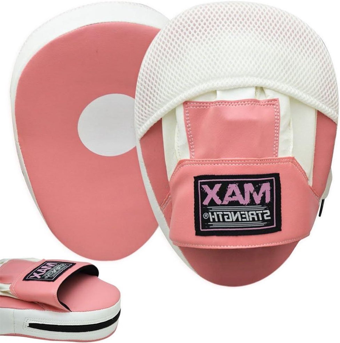 Focus Pads - Bokshandschoenen Trainingspads - Bokstraining Oefenen - Gebogen Anatomisch Ontwerp - Standard - Roze