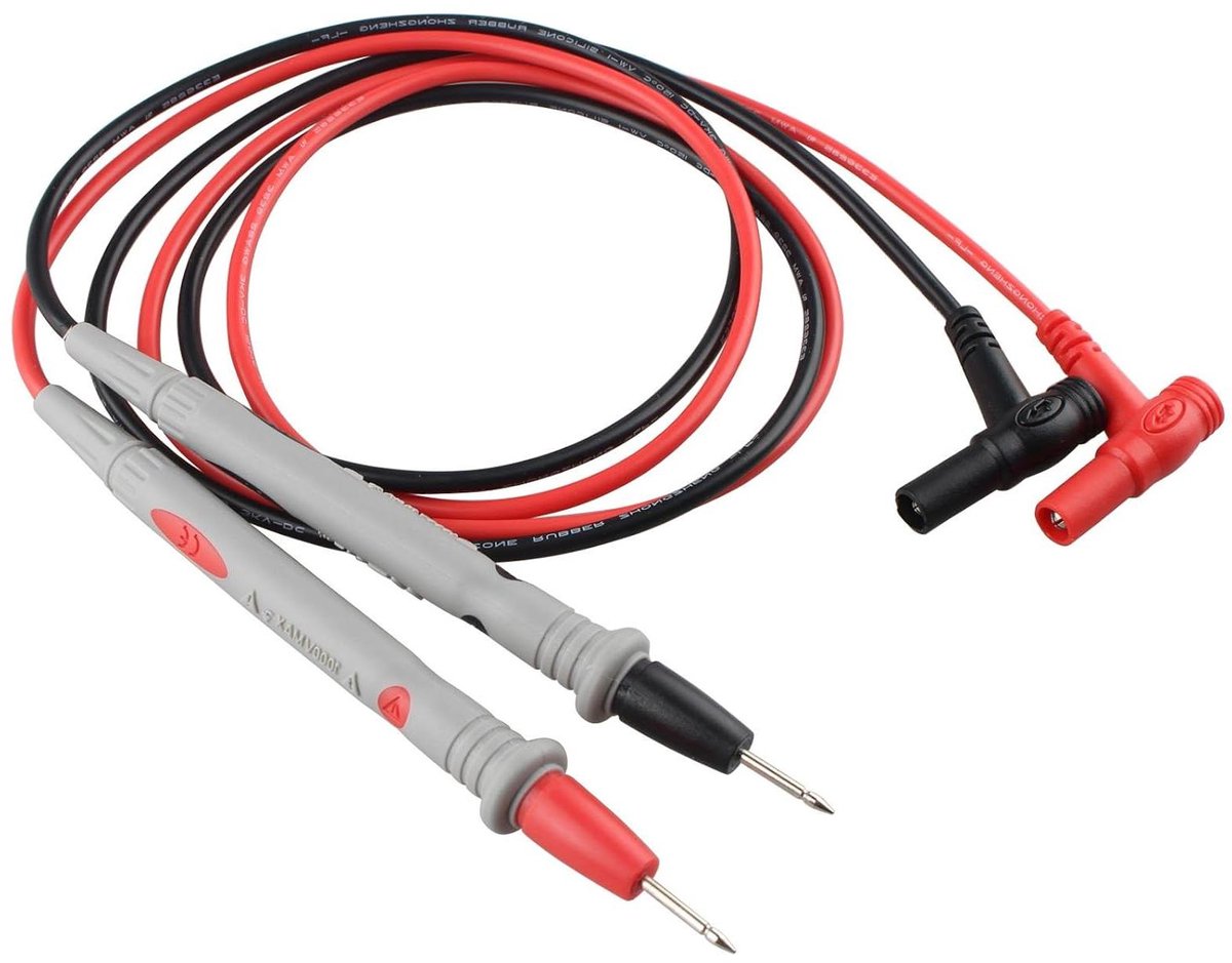 Digitale Multimeter Sondes - Testkabels Meetpennen - Elektrische Metingen - Zachte Siliconen Rubber - 1000V 20A - Rood/Zwart