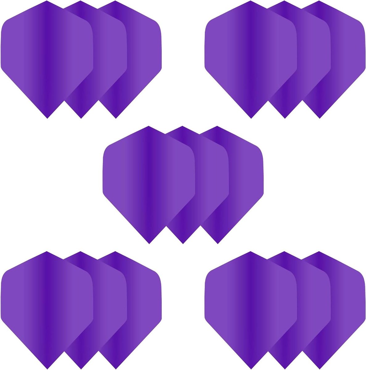 Extra Dikke Standaard Dartflights 5 Sets (15 Stuks) in 5 Verschillende Kleuren