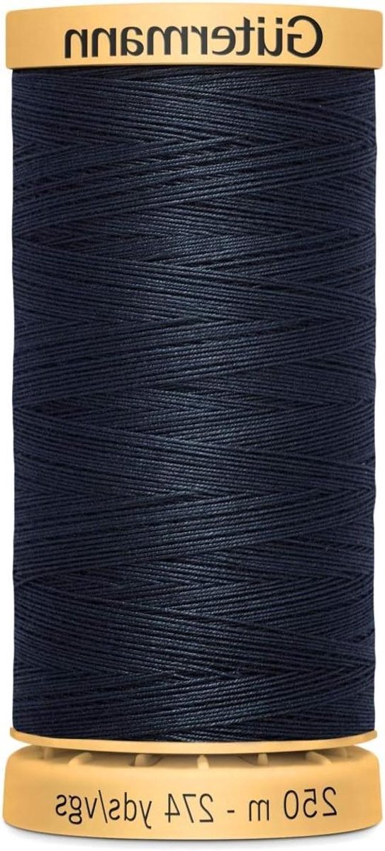 Katoenen Naaigaren - Naaigaren Katoen - Kleding Maken - 100% Natuurlijke Vezels - 250m - Donkerblauw