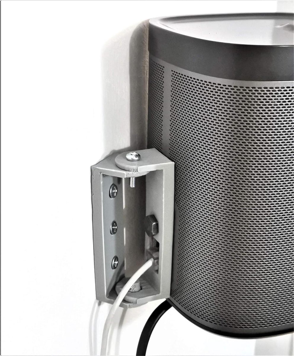 Muurbeugel Sonos Play 1 - Speaker Ophanging - Draadloze Geluid - Draaibaar Verstelbaar - Compact Ontwerp - Grijs