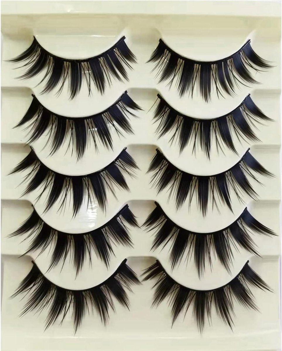 Valse Wimpers - Nepwimpers Make-up Wimpers - Cosplay Make-up - Japanse Stijl - 5 Paar - Zwart
