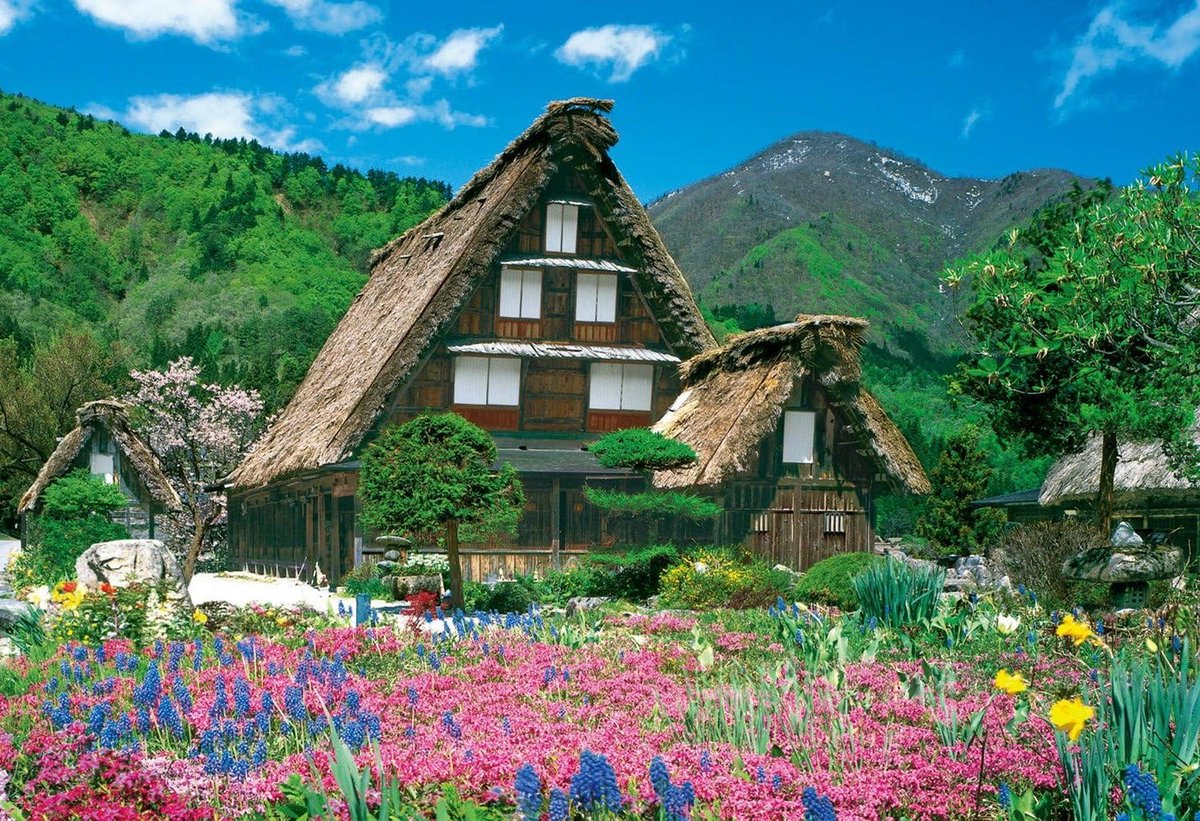 Bloemenpuzzel - Landschap legpuzzel - Ontspannend tijdverdrijf - 300 stukjes - 22 x 171 cm - Multicolor