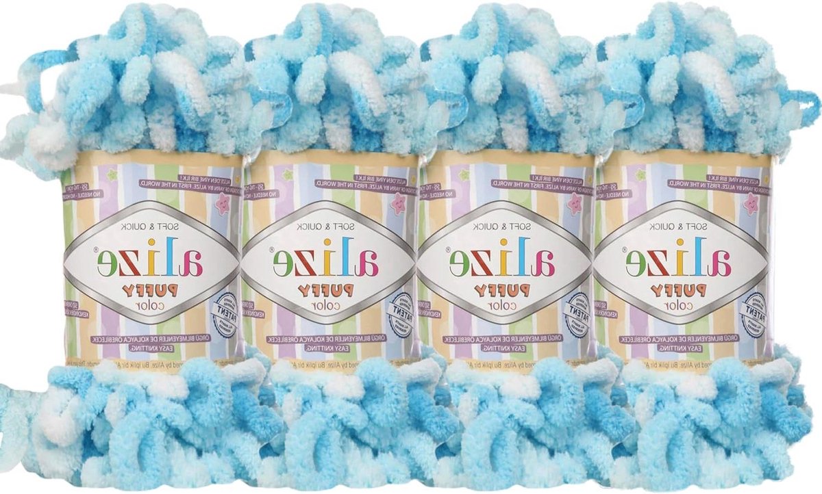Loopgaren Babydeken - Handbreiwol - Creatief Hobbyen - Geen Naalden Nodig - 400g Pakket - Gekleurd