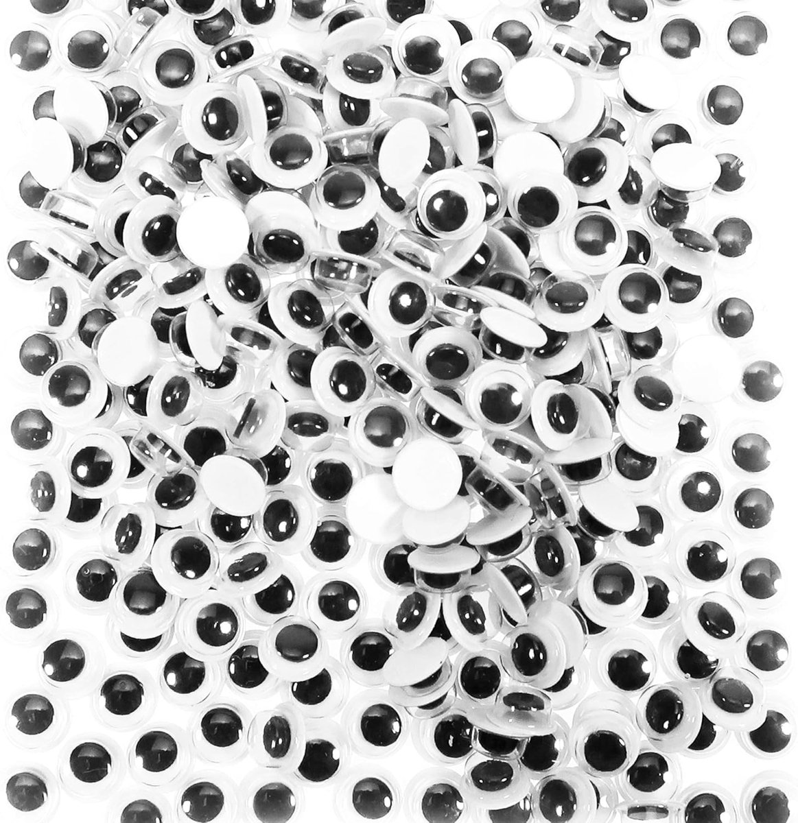 300 stuks Zelfklevende Wiebelogen Rond Zwart Wit 6 mm Googly Eyes Kunststof Ogen voor Scrapbooking Kunsthandwerk Accessoires